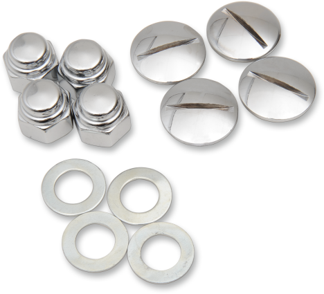 Colony Chrome Slotted Replacement Rocker Shaft End Plugs 8222-8