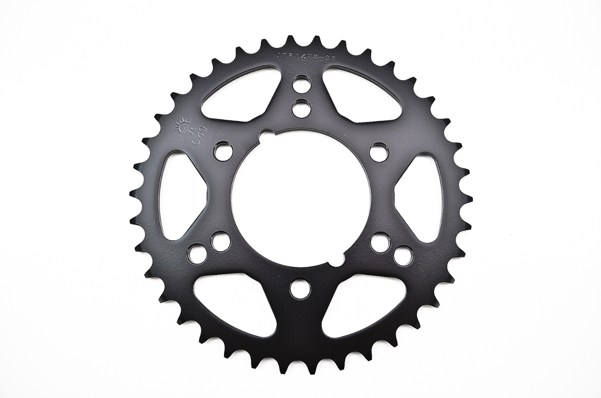 JT Sprockets JTR1332.38 38T Steel Rear Sprocket - Black Finish For Motorcycle Applications