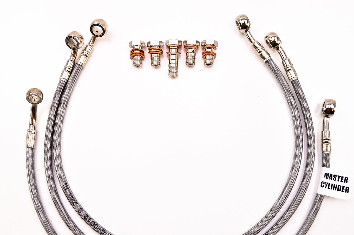 Galfer Stainless Steel Braided Front Brake Line Kit For 1980-1981 Honda CB900C Custom Motorcycle