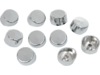 Drag Specialties Buttonhead/Allen-Hex Bolt Covers, Chrome Drag Specialties Buttonhead/Allen-Hex Bolt Covers, Chrome