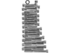 Drag Specialties Knurled Socket-Head Bolt Set, Chrome Drag Specialties Knurled Socket-Head Bolt Set, Chrome
