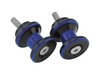BikeMaster 10mm Dual-Color Aluminum Swingarm Spools, Blue BikeMaster 10mm Dual-Color Aluminum Swingarm Spools, Blue